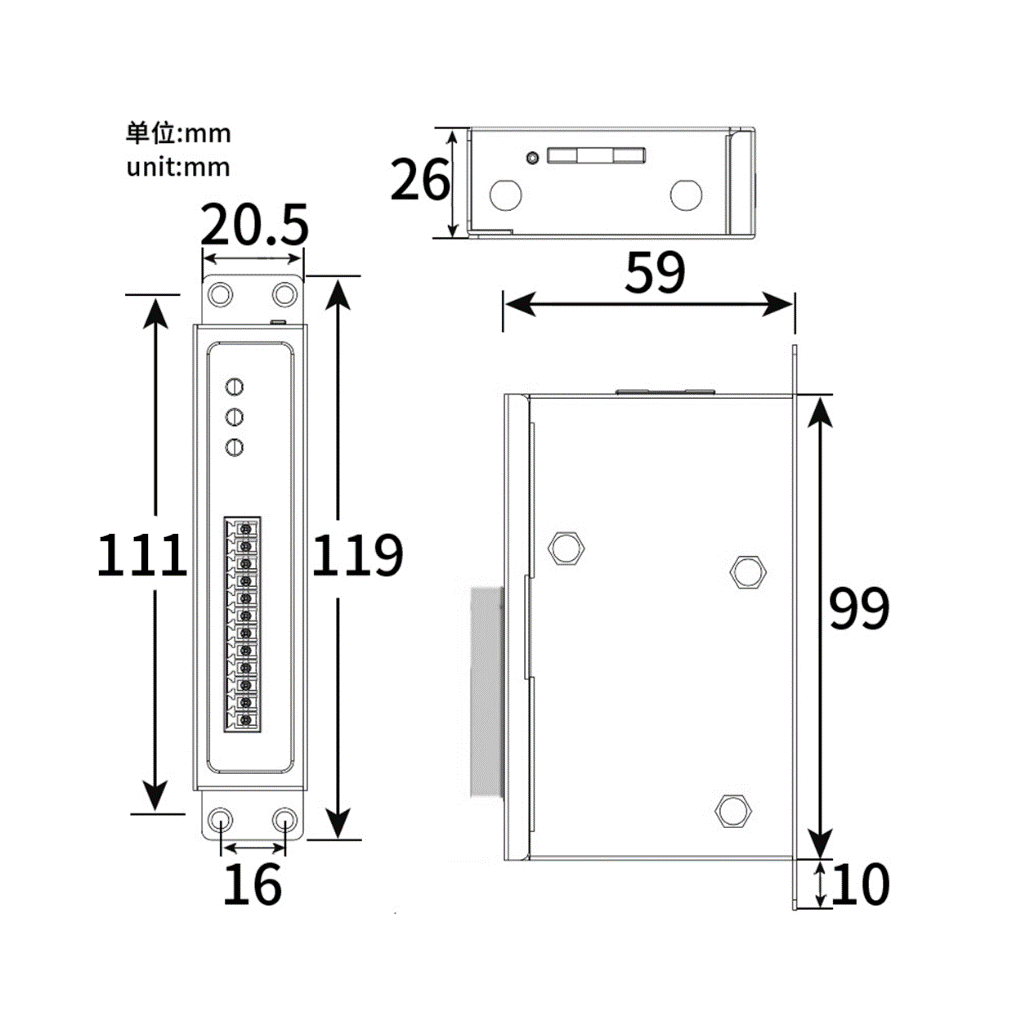 4G LTE modem-dtu300 Product Dimensions