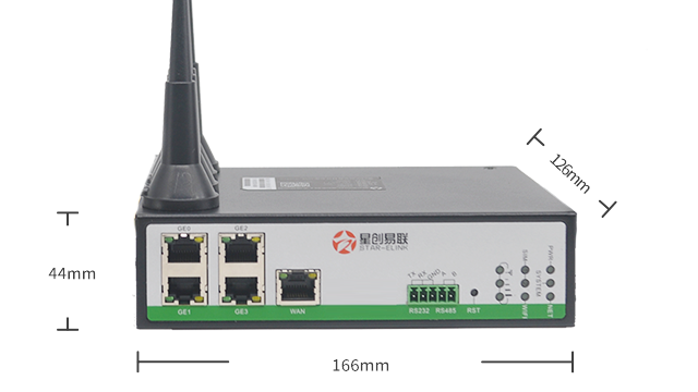 Dimensions of the Cellular backup router sr800-02 