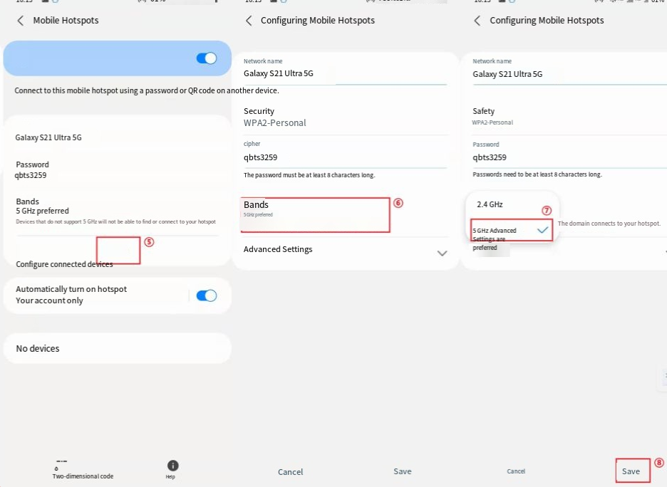 Mobile Device 5GHz Hotspot Setup2